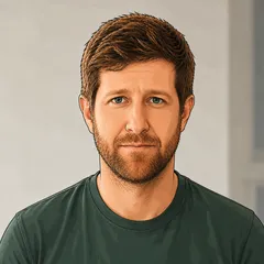 Illustrated portrait of Chuck Danielsson
